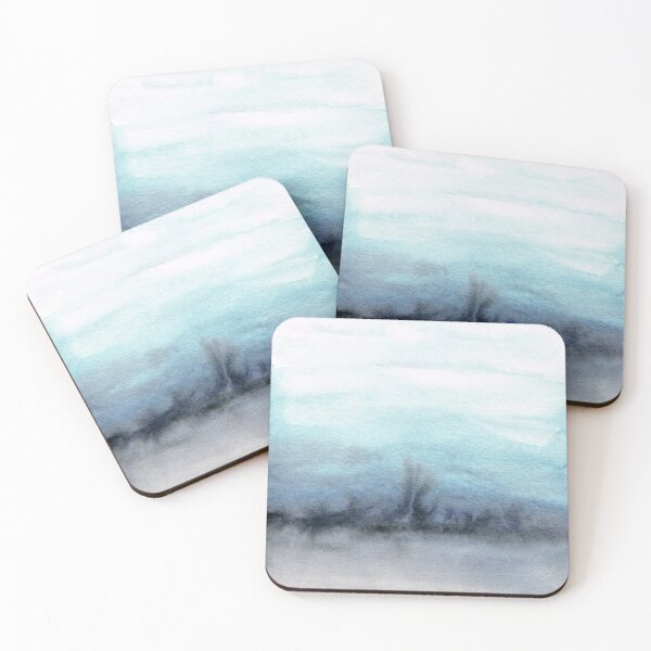 Item preview, Blue watercolour abstract landscape designed and sold by Anne-Marie Bloor.