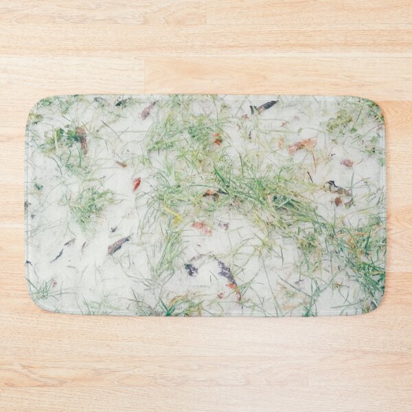 Item preview, First snow, natural background, green grass covered with snow  designed and sold by helenkaiy.