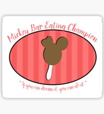 Mickey Bar Champion zu essen Sticker