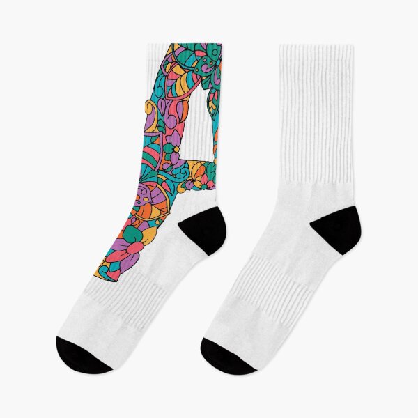 Item preview, Floral colorful Alphabet A designed and sold by getyourvibeon.
