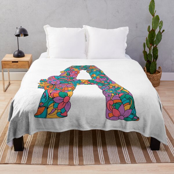 Item preview, Floral colorful Alphabet A designed and sold by getyourvibeon.