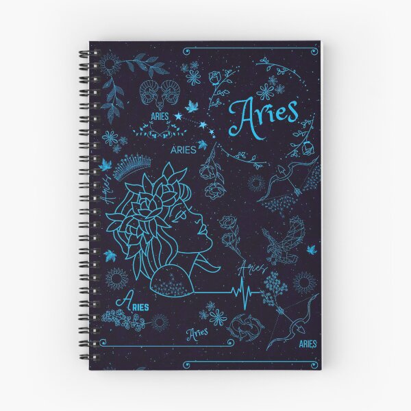Aperçu de l'œuvre Art du zodiaque Aqua Bélier - Conception d'horoscope créée et vendue par NihaCollection.