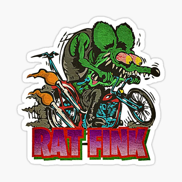 5Pcs Rat Fink Hot Rod Car Decal Classic Big Daddy Ed Roth Vinyl Bike Stickers 