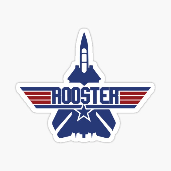 Rooster Top Gun Sticker