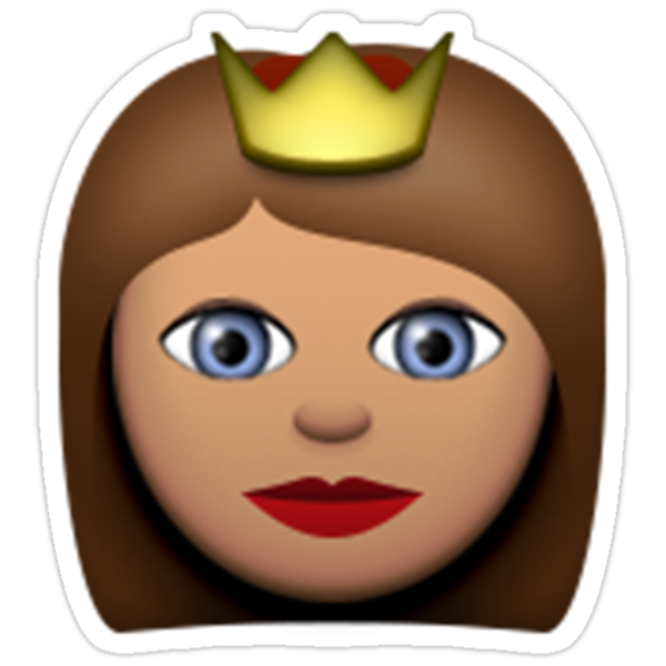  Emoji Princess Brunette Stickers by paris1 Redbubble