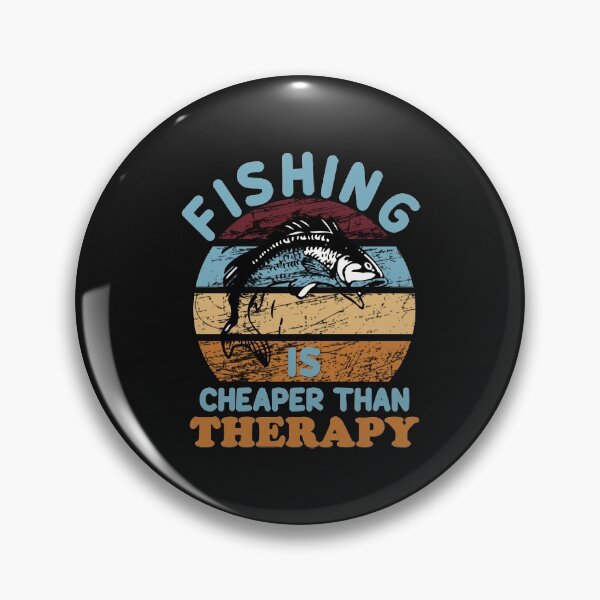Item preview, Fishing Is Cheaper Than Therapy - Funny Sunset Retro Fishing Humor Gift Idea designed and sold by leo121687.