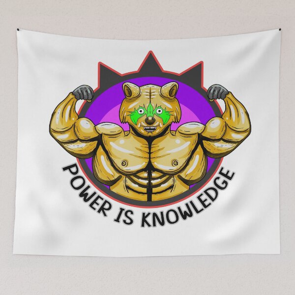 Item preview, power is knowledge both in muscles and brain designed and sold by artindesign.