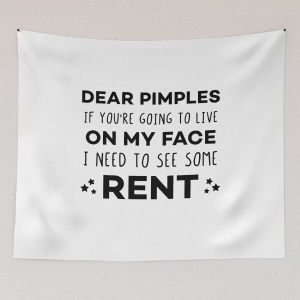 Item preview, Dear pimples - Funny Sarcastic Quotes About Acne for Teenagers designed and sold by Scratches Tees.