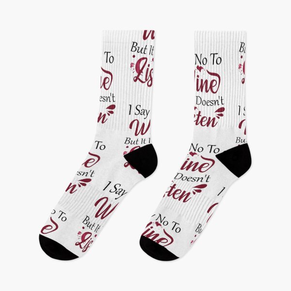 Item preview, I Say No To Wine - Funny Wine Addiction Quotation For Drinking Lover designed and sold by Scratches Tees.