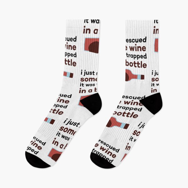 Item preview, I Just Rescued Some Wine - Funny Humorous Wine Addiction Quotes designed and sold by Scratches Tees.