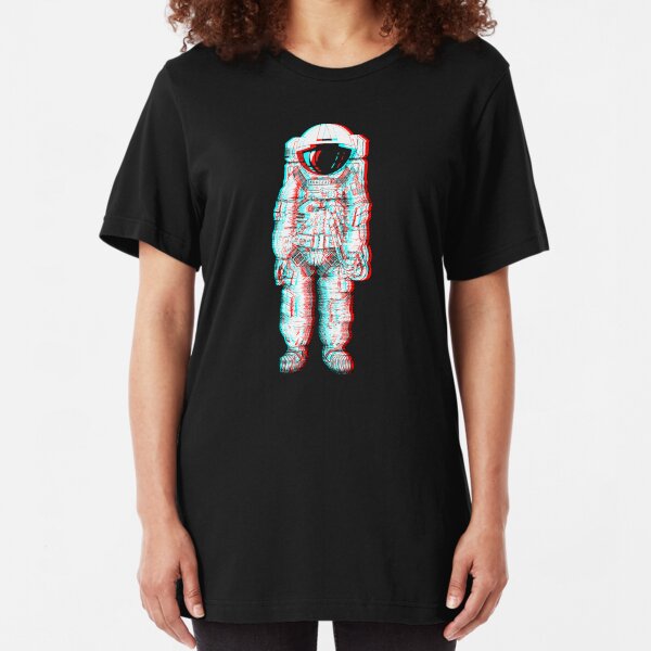 3D Astronaut Slim Fit T-Shirt