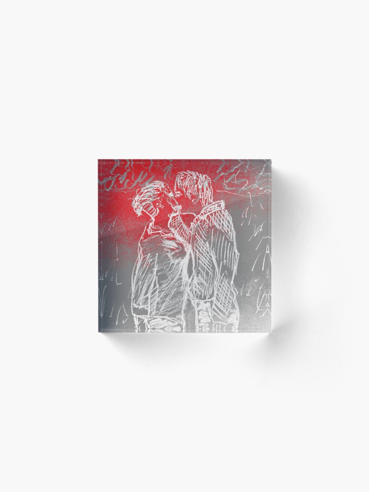 Alternate view of Kiss in the Rain (Match Point) Acrylic Block