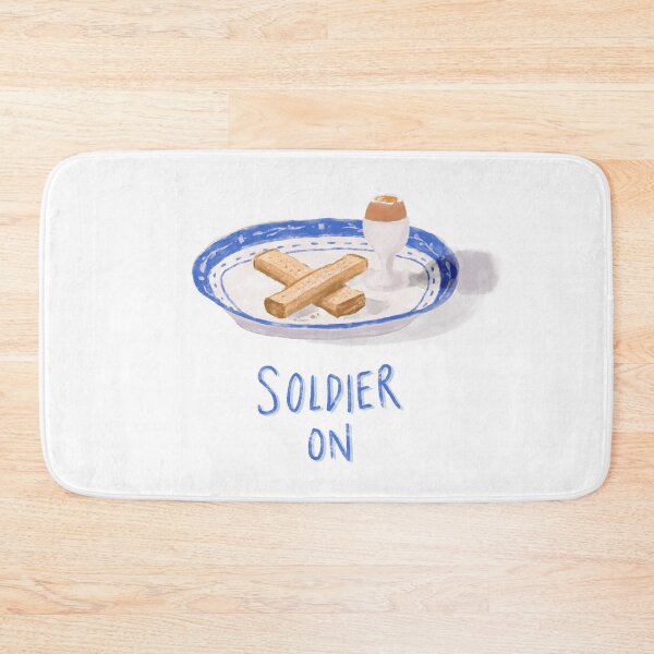 Item preview, Soldier On eggs and toast watercolor designed and sold by alfrescotree.