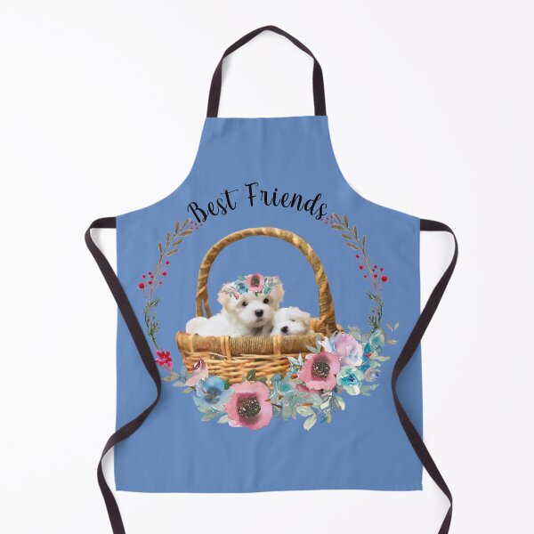 Item preview, Best Friends Cute Puppy Dogs Water Color Flowers, Sticker T-Shirt Laptop Water Bottle designed and sold by StickerArtwork.