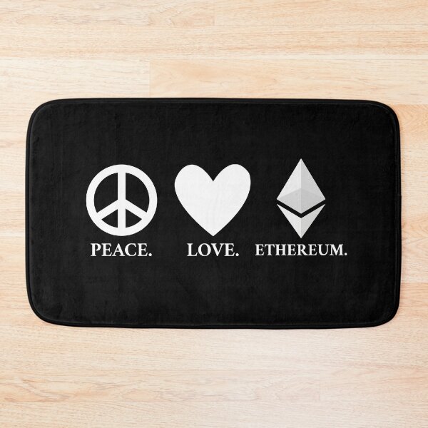 Artikelvorschau, Frieden. Liebe. Äther. entworfen und verkauft von Bitcoin-Fashion.