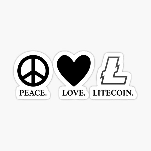 Artikel-Vorschau von Frieden. Liebe. Litecoin., designt und verkauft von Bitcoin-Fashion.