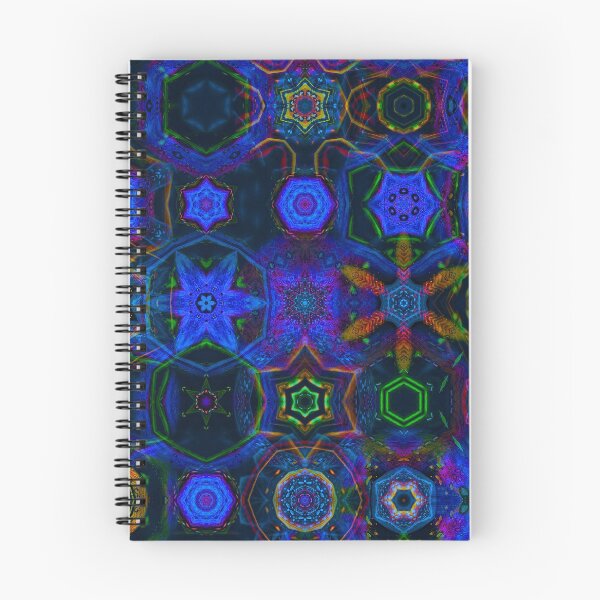 Item preview, patchwork mandala art in blue designed and sold by haroulita.