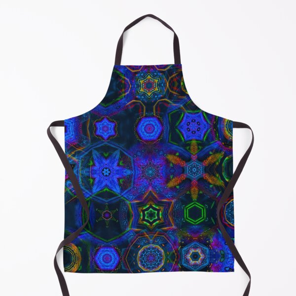 Item preview, patchwork mandala art in blue designed and sold by haroulita.