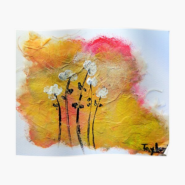 Warm Flowers Poster