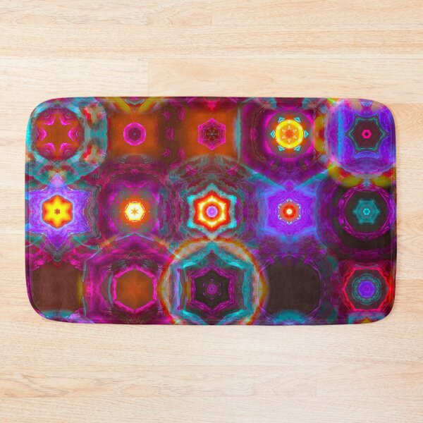 Item preview, vivid patchwork mandala art designed and sold by haroulita.