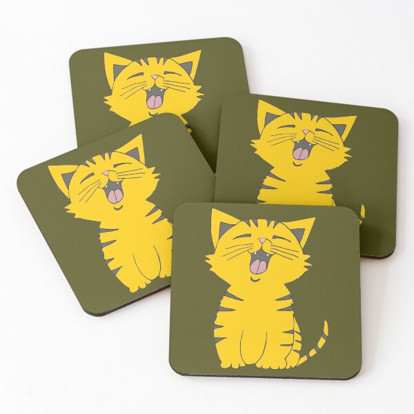 Item preview, Cat yellow laughs designed and sold by Veki5.