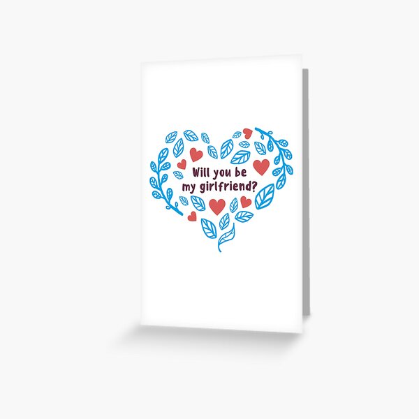 Will You Be My Girlfriend Digital Download Card Greeting Card