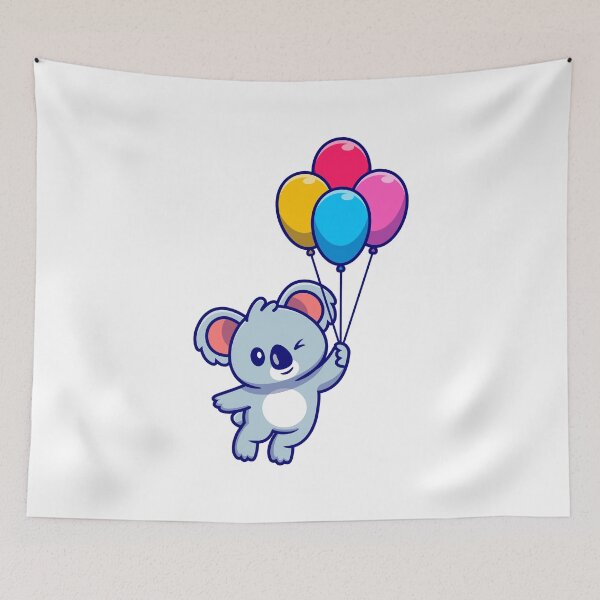 Item preview, Koala Flying With Balloon - Cute Koala Fly designed and sold by YousfiYs.