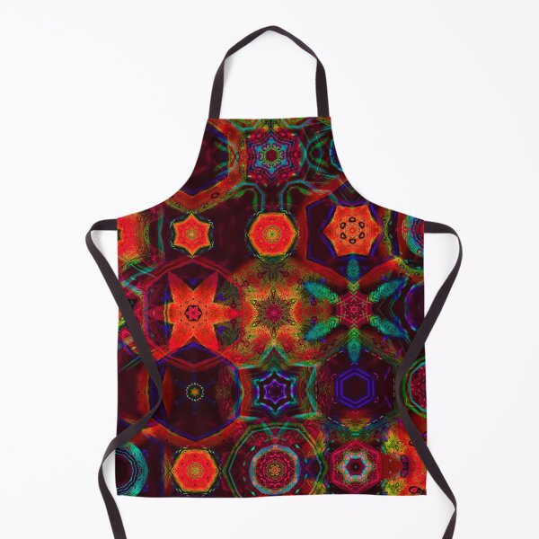 Item preview, patchwork mandala art in orange blue designed and sold by haroulita.
