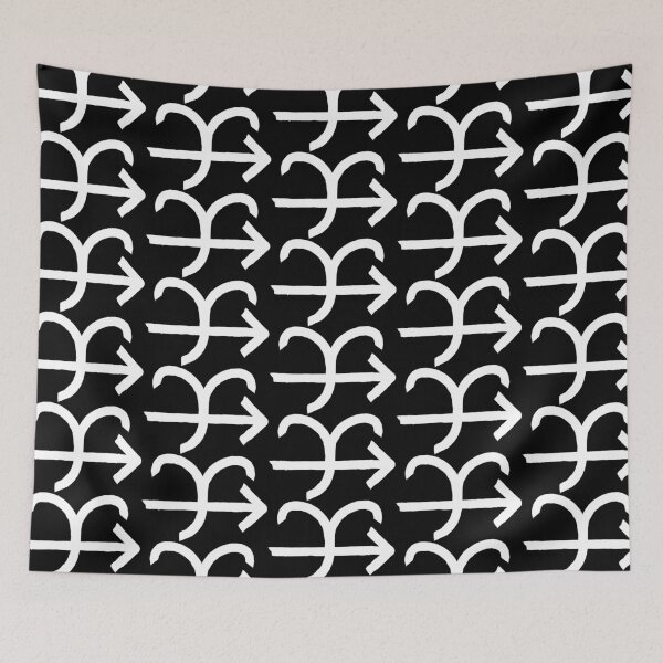 Item preview, Sagittarius and Aries Combined Zodiac Signs Double Horoscope Symbols in White designed and sold by Zodiafy-Designs.