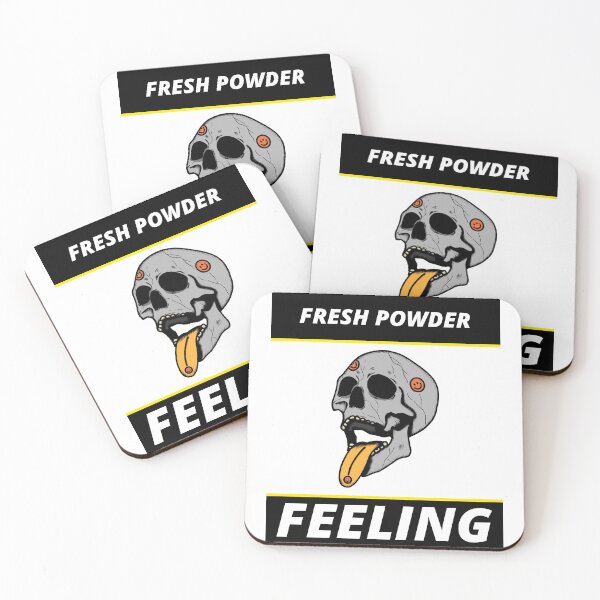 Item preview, Fresh Powder Feeling Happy Skull: Powder Freeride Skiing and Snowboarding designed and sold by JJWilsonTees.
