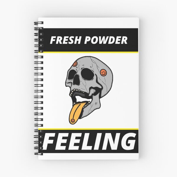 Item preview, Fresh Powder Feeling Happy Skull: Powder Freeride Skiing and Snowboarding designed and sold by JJWilsonTees.
