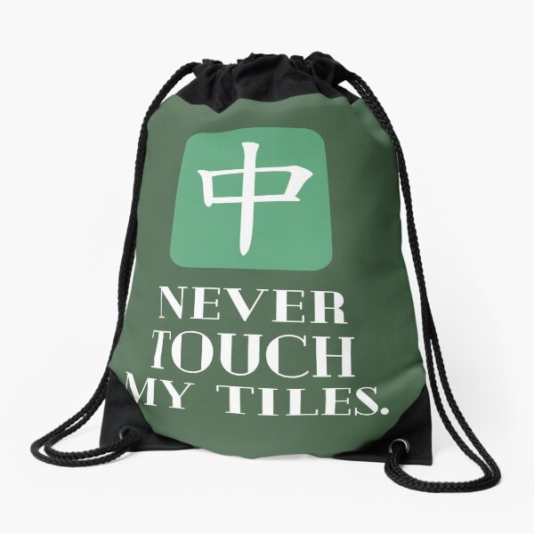 Drawstring Backpack Mahjong Tiles Bags