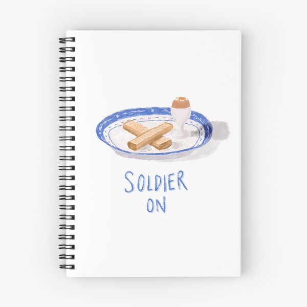 Item preview, Soldier On eggs and toast watercolor designed and sold by alfrescotree.