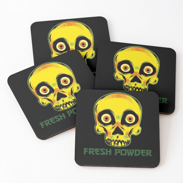Item preview, Fresh Powder Excited Skull: Powder Freeride Skiing and Snowboarding designed and sold by JJWilsonTees.