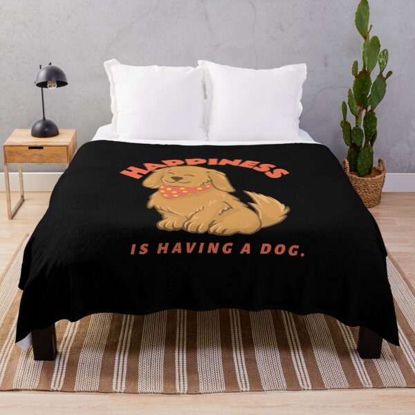 Item preview, Happiness is having a dog designed and sold by Sai Wanna.