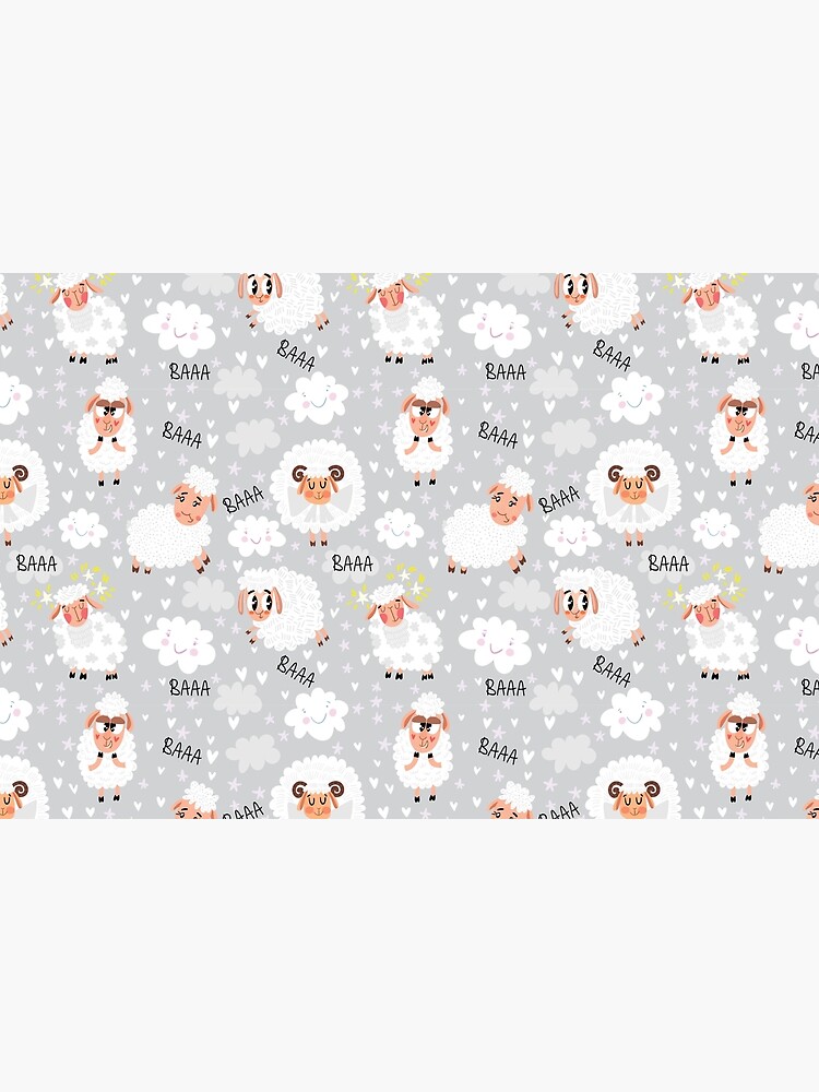 Discover sheep baaa pattern Bath Mat