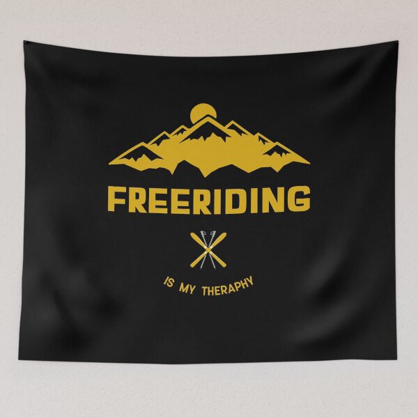 Item preview, Freeriding is my Therapy: Powder Freeride Skiing and Snowboarding designed and sold by JJWilsonTees.