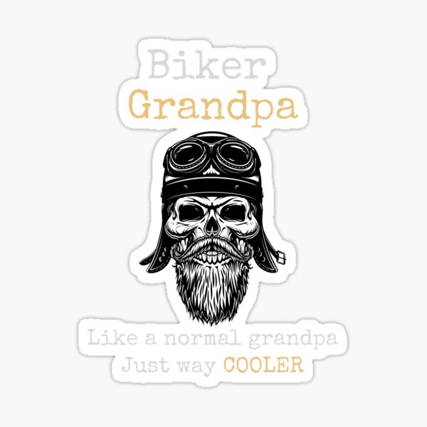 Biker Grand Dad Stickers Redbubble