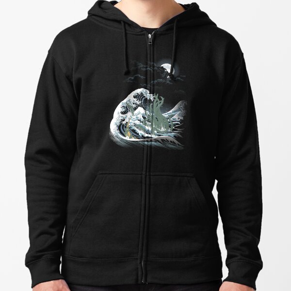 The Wave Off R'lyeh Zipped Hoodie