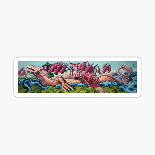 Japanese Water Dragon Sticker