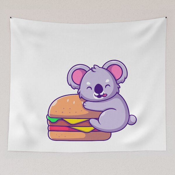 Item preview, Cute Koala Eats A Hamburger designed and sold by YousfiYs.