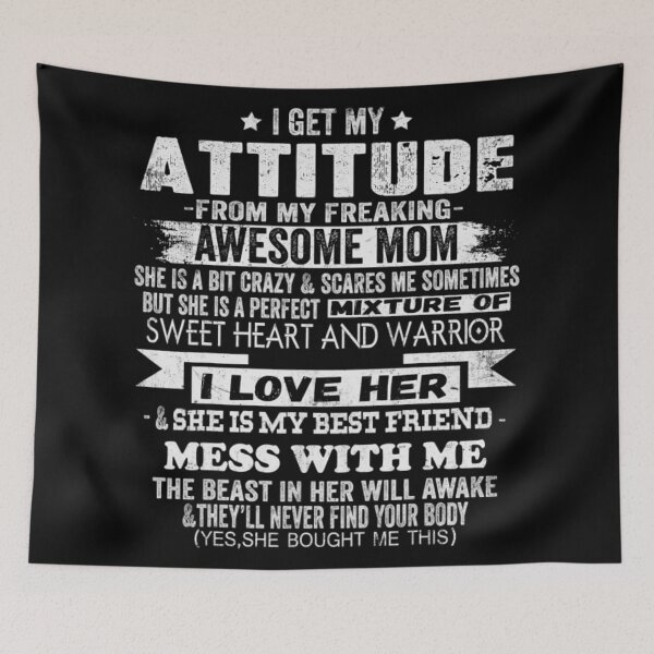 Item preview, Vintage I Get My Attitude From My Freaking Awesome Mom designed and sold by SpicerPatty.