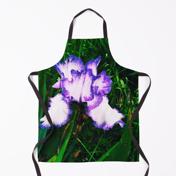 Item preview, Tender white and violet iris, natural background designed and sold by helenkaiy.