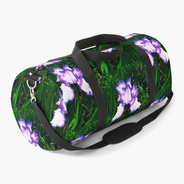 Item preview, Tender white and violet iris, natural background  designed and sold by helenkaiy.
