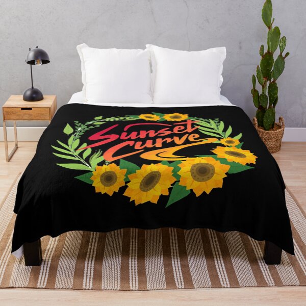 Julie and The Phan-Toms Blanket Sunset Curve 3D Printed Micro Fleece Soft Blanket for Fans Kids and Teens Black, 50x60 for Teens