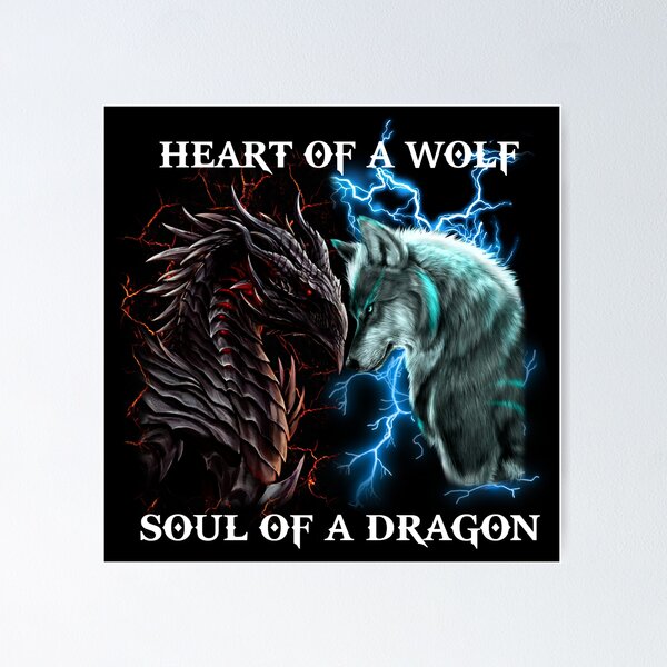 Item preview, Heart Wolf Soul Of Dragon  designed and sold by podteemelike.