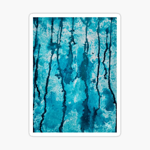 Blue rain Sticker