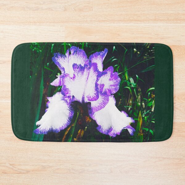 Item preview, Tender white and violet iris, natural background  designed and sold by helenkaiy.