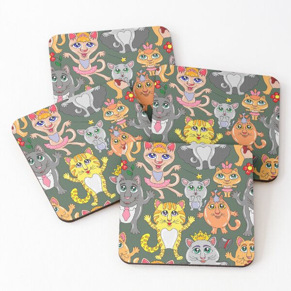 Item preview, pattern print whith funny cats designed and sold by NikaAstra.