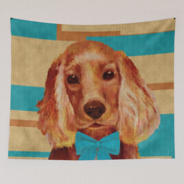 Item preview, Cocker Spaniel puppy Knitted Style designed and sold by k9printart.